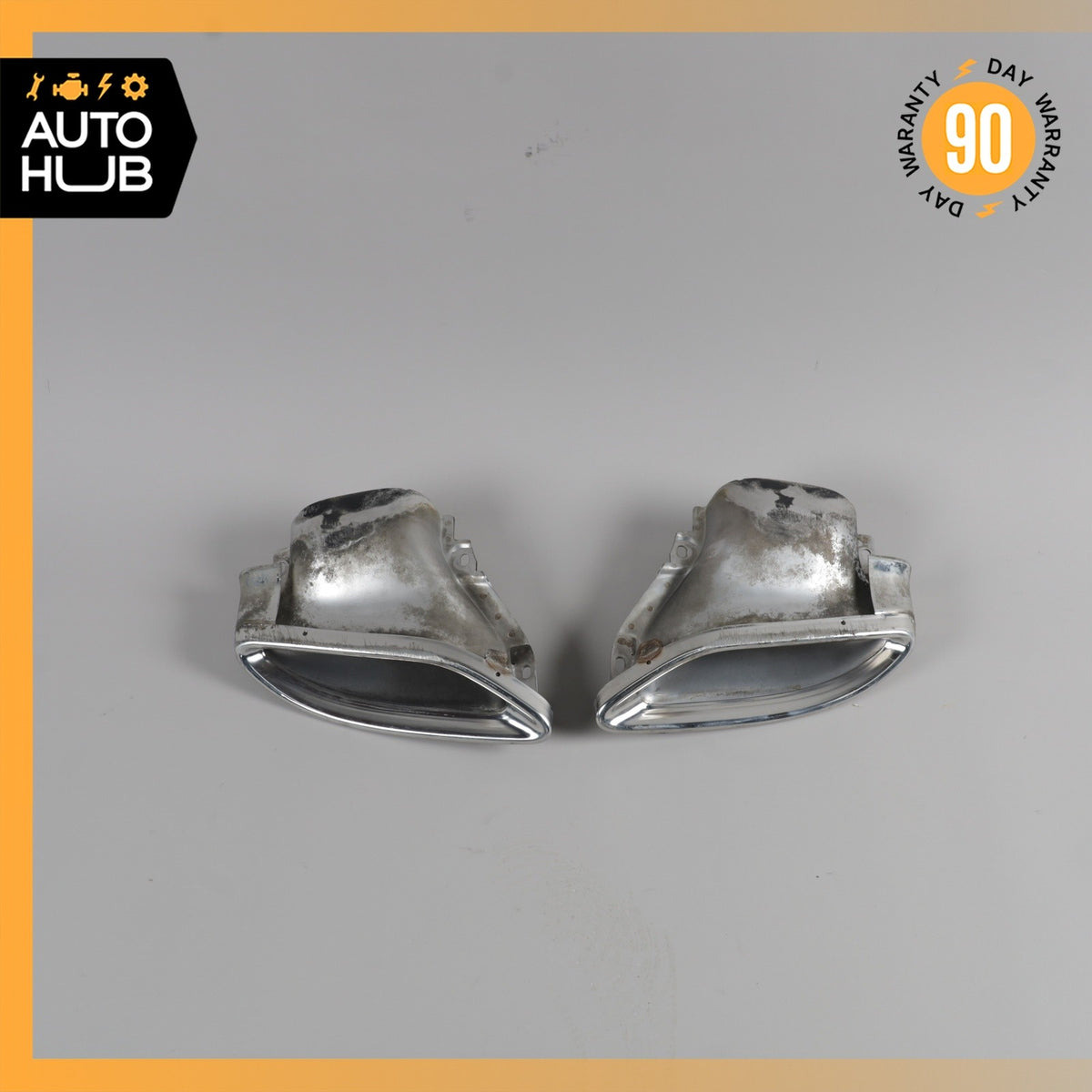 Mercedes W207 E350 E400 Left & Right Side Exhaust Mufflers Tips Set OEM - photo 1