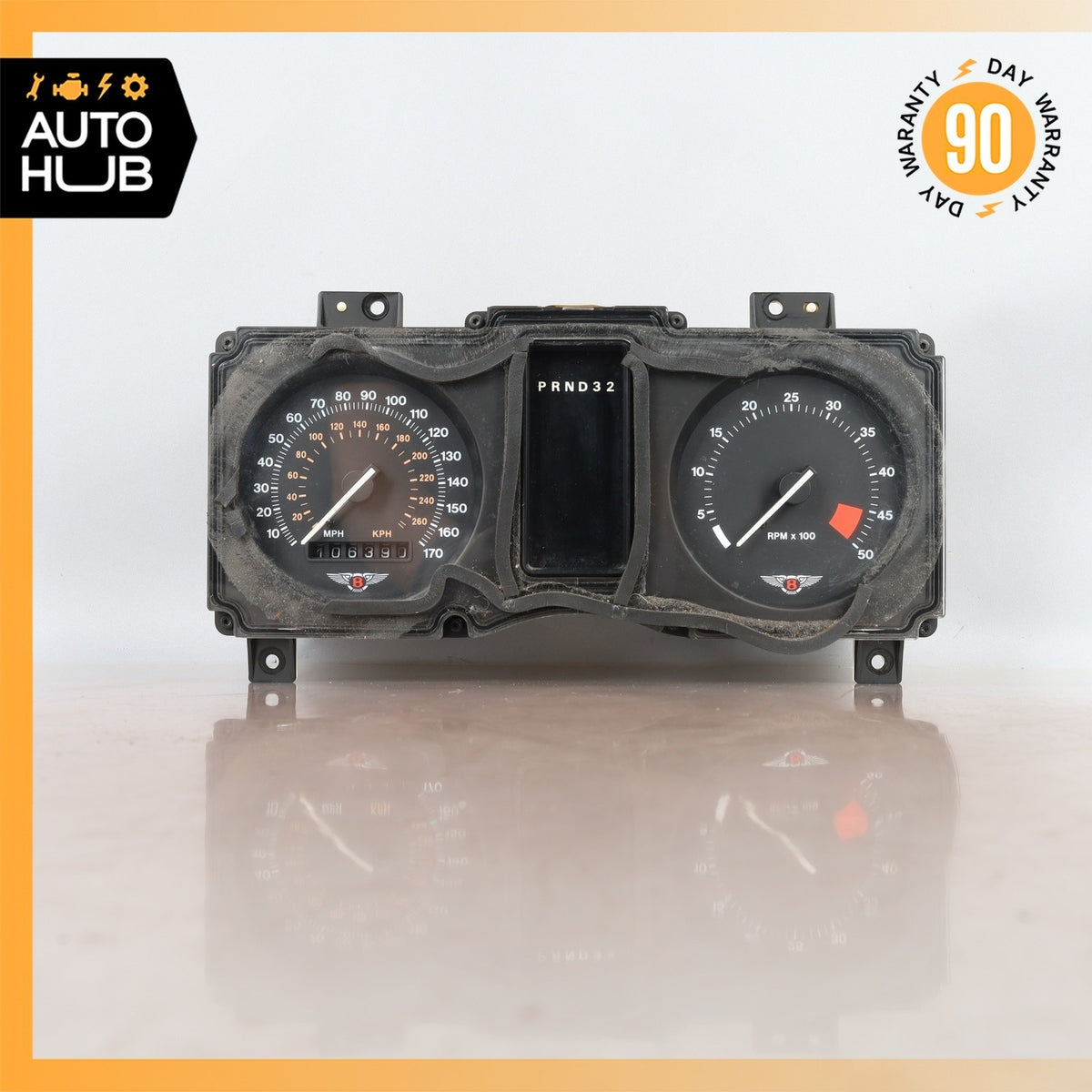 90-93 Bentley Brooklands / Turbo Instrument Cluster Speedometer OEM 106k - photo 2