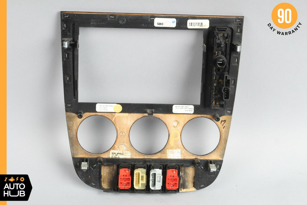 02-05 Mercedes W163 ML320 ML350 ML500 Center Console Trim Bezel Wood OEM - photo 7