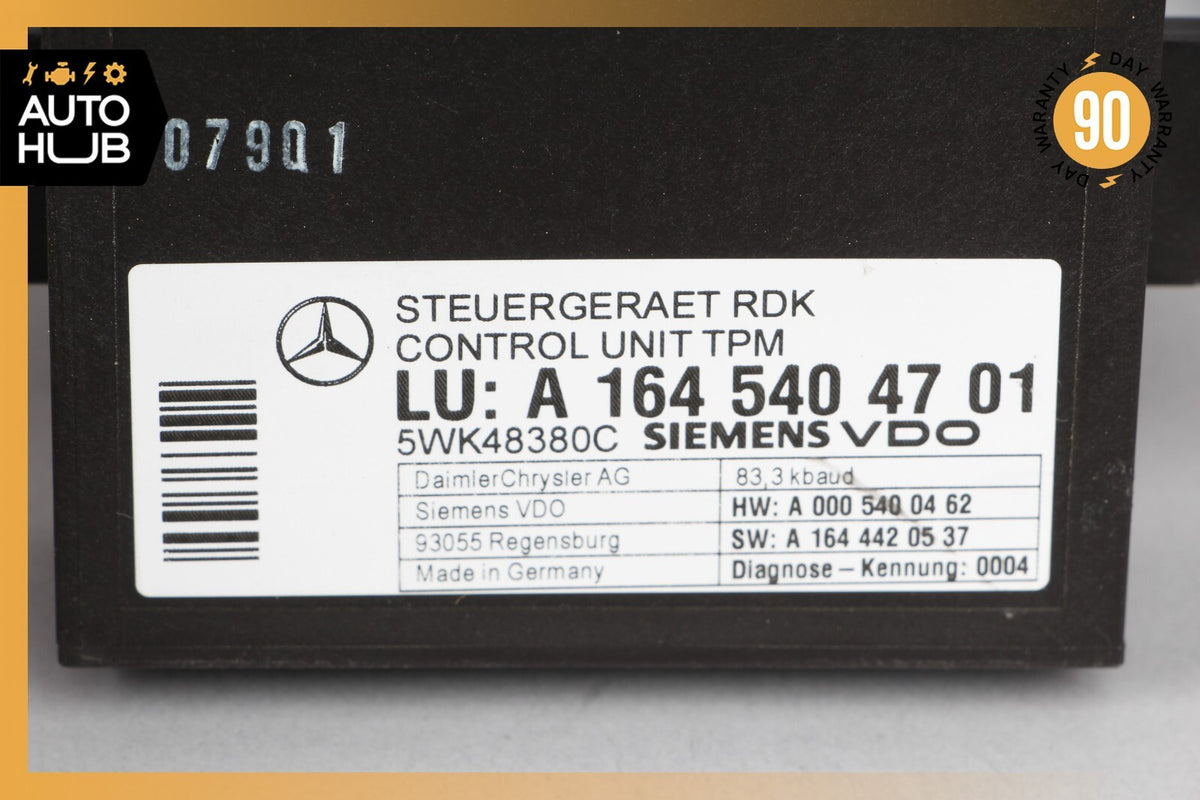 06-13 Mercedes X164 GL550 R350 CL550 TPMS Tire Pressure Control 1645404701 OEM - photo 6
