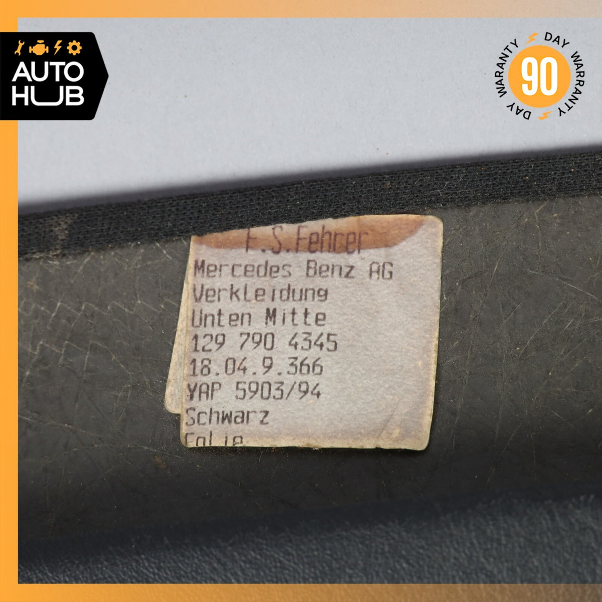 92-02 Mercedes R129 SL500 SL320 Hard Top Rear Lower Trim Molding Panel Black OEM - photo 11