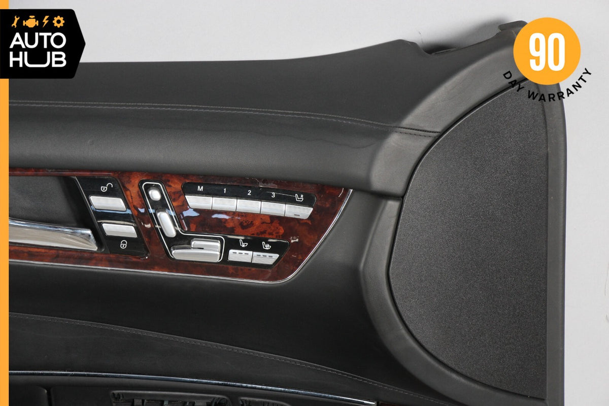 07-10 Mercedes W216 CL600 Front Left Driver Side Interior Door Panel Black OEM - photo 4