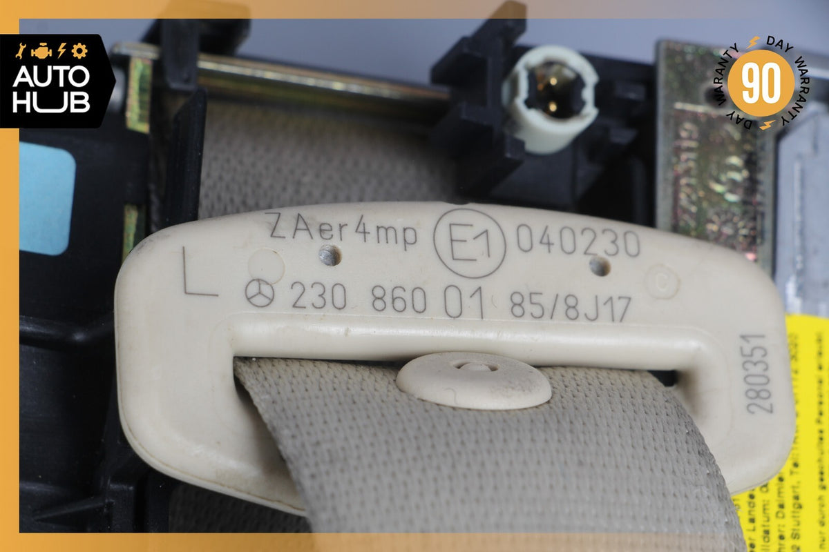 03-06 Mercedes R230 SL500 SL55 AMG Left Side Seat Belt Retractor Beige OEM - photo 8