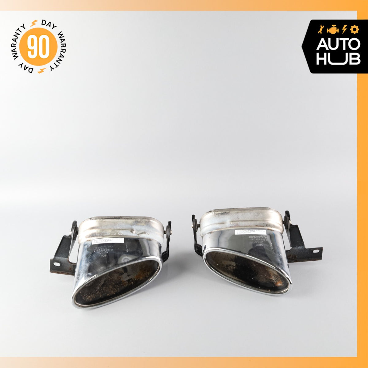 Bentley Continental Flying Spur Exhaust Muffler Tips Left and Right Set OEM 58k - photo 1