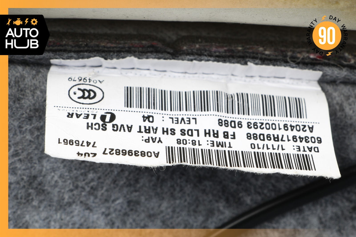 08-14 Mercedes W204 C300 C350 Front Right Side Seat Cushion Top Upper Black OEM - photo 11