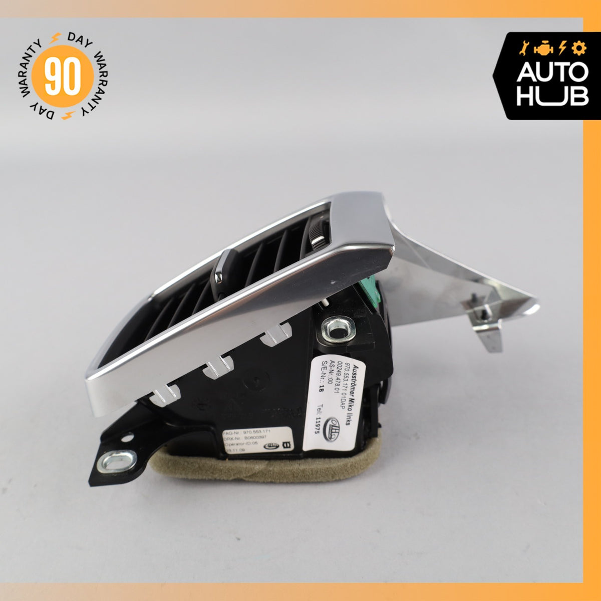 Porsche Panamera 970 Rear Left Console A/C Air Vent Grill Silver OEM - photo 2