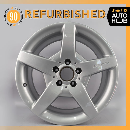 Mercedes W209 CLK500 SLK350 8.5 x 17 17" Rear Wheel Rim Silver 1714011502 OEM - photo 1