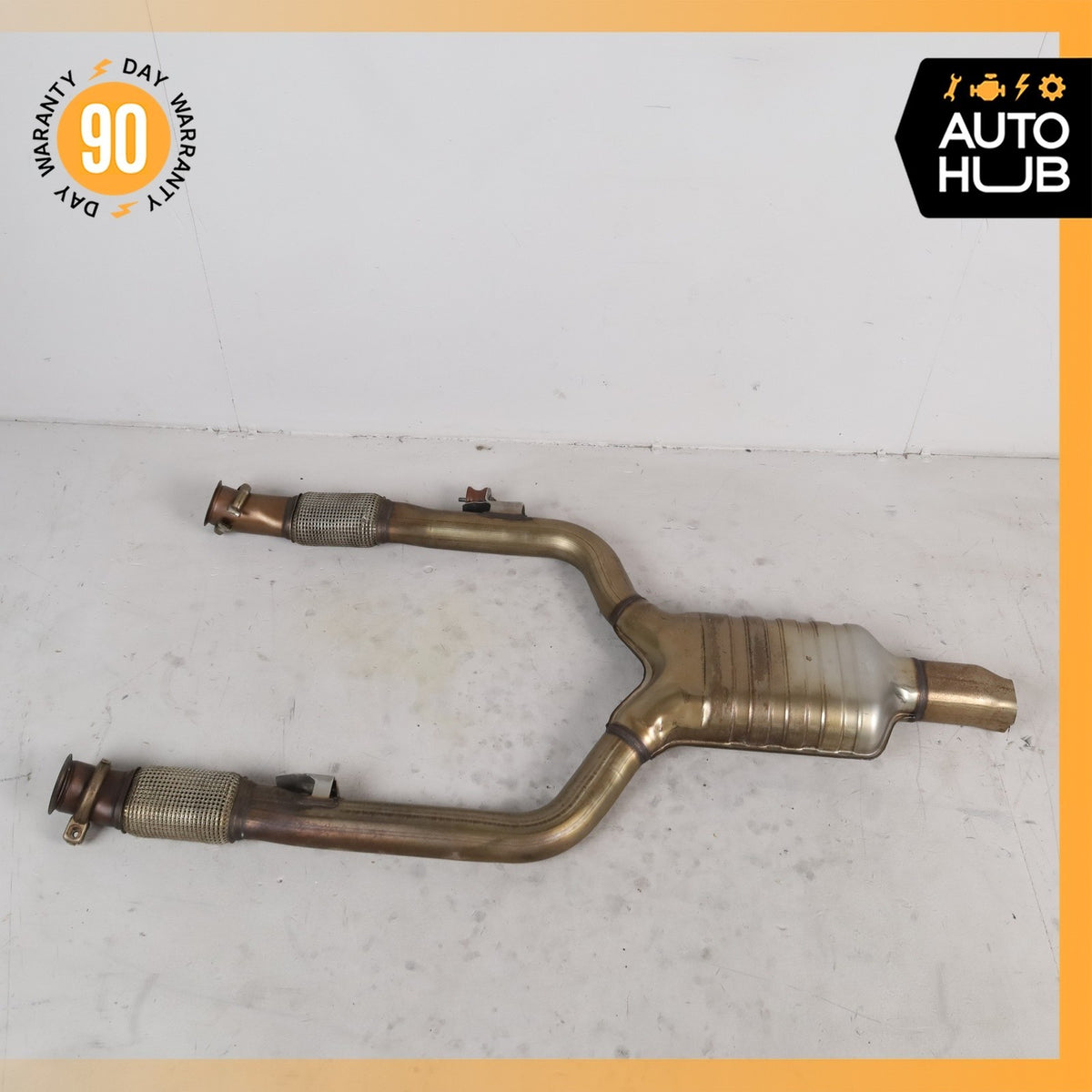 Mercedes W213 E43 AMG E450 Engine Exhaust Downpipe Center Resonator OEM 77k - photo 2