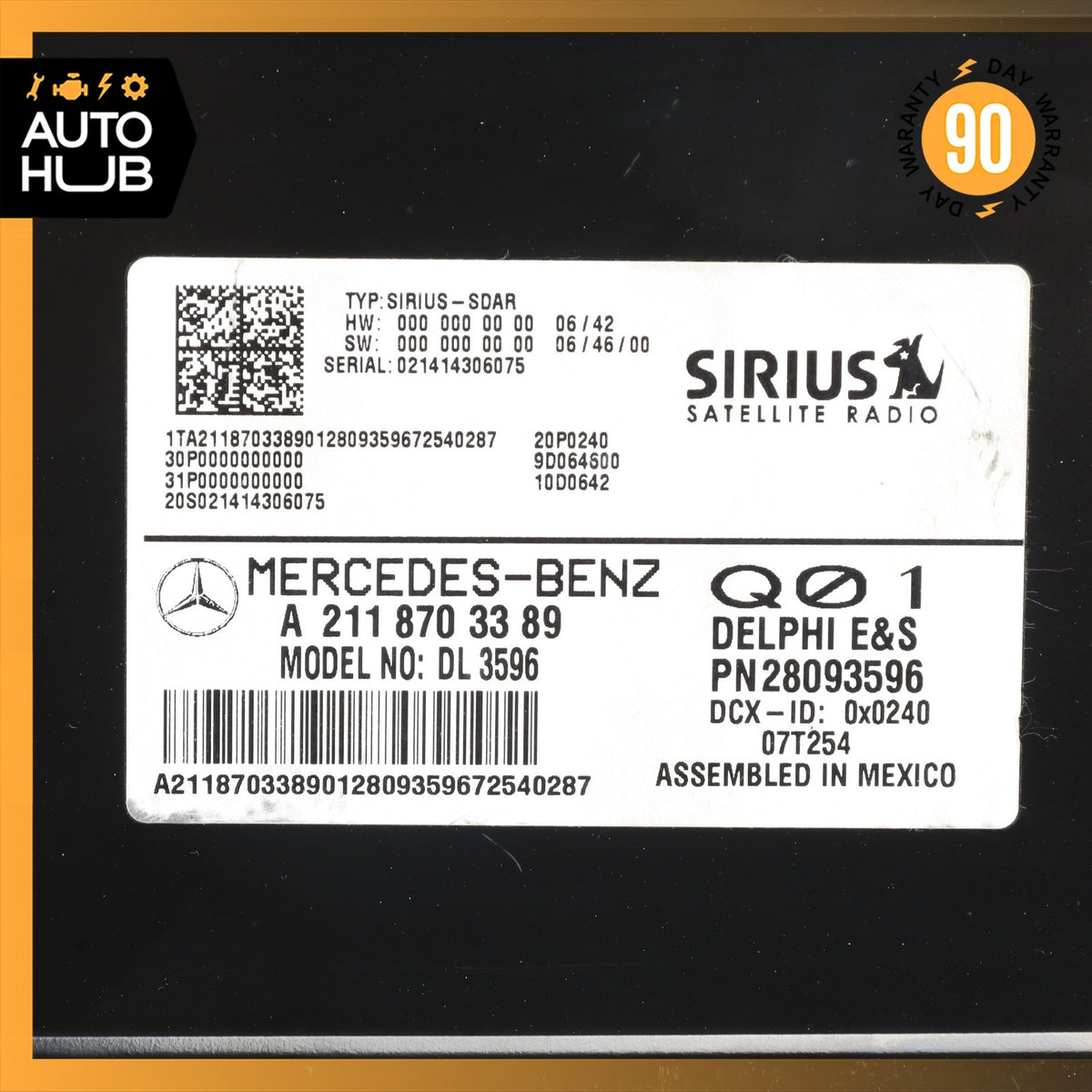 03-09 Mercedes X164 GL450 GL350 CLK550 CL550 Sirius Satellite Radio Receiver OEM - photo 8