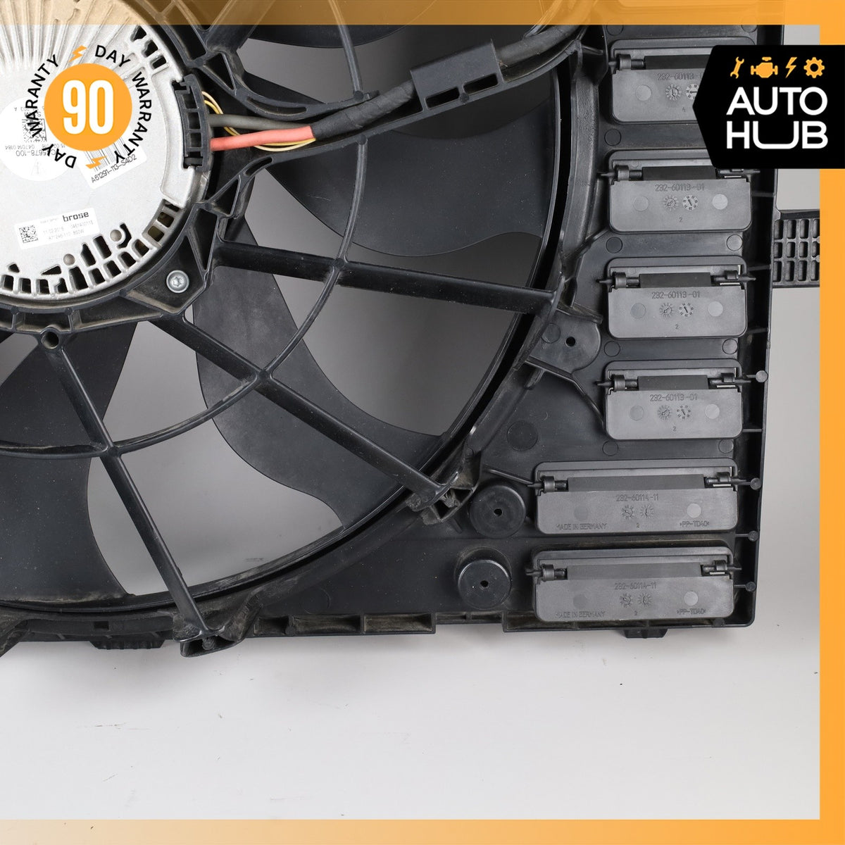 11-18 Porsche Cayenne 958 Turbo Engine Cooling Fan Assembly 95810606120 OEM 92k - photo 7