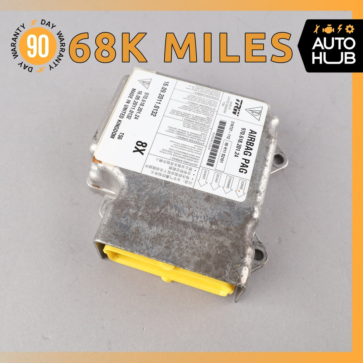 Porsche Panamera 970 Airbag Air Bag Sensor SRS Control Module OEM 51k - photo 1