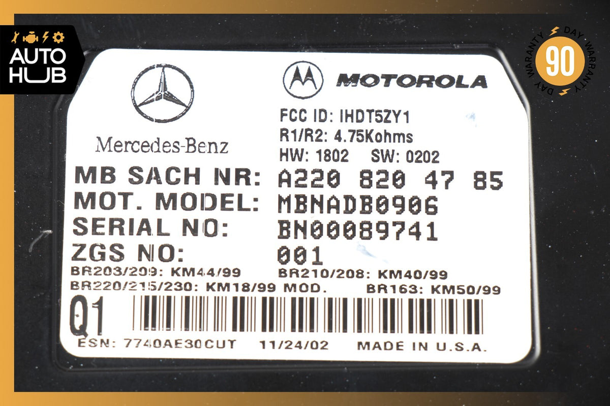 00-06 Mercedes R230 SL500 CL500 Voice Command Control Module 2208204785 OEM - photo 11
