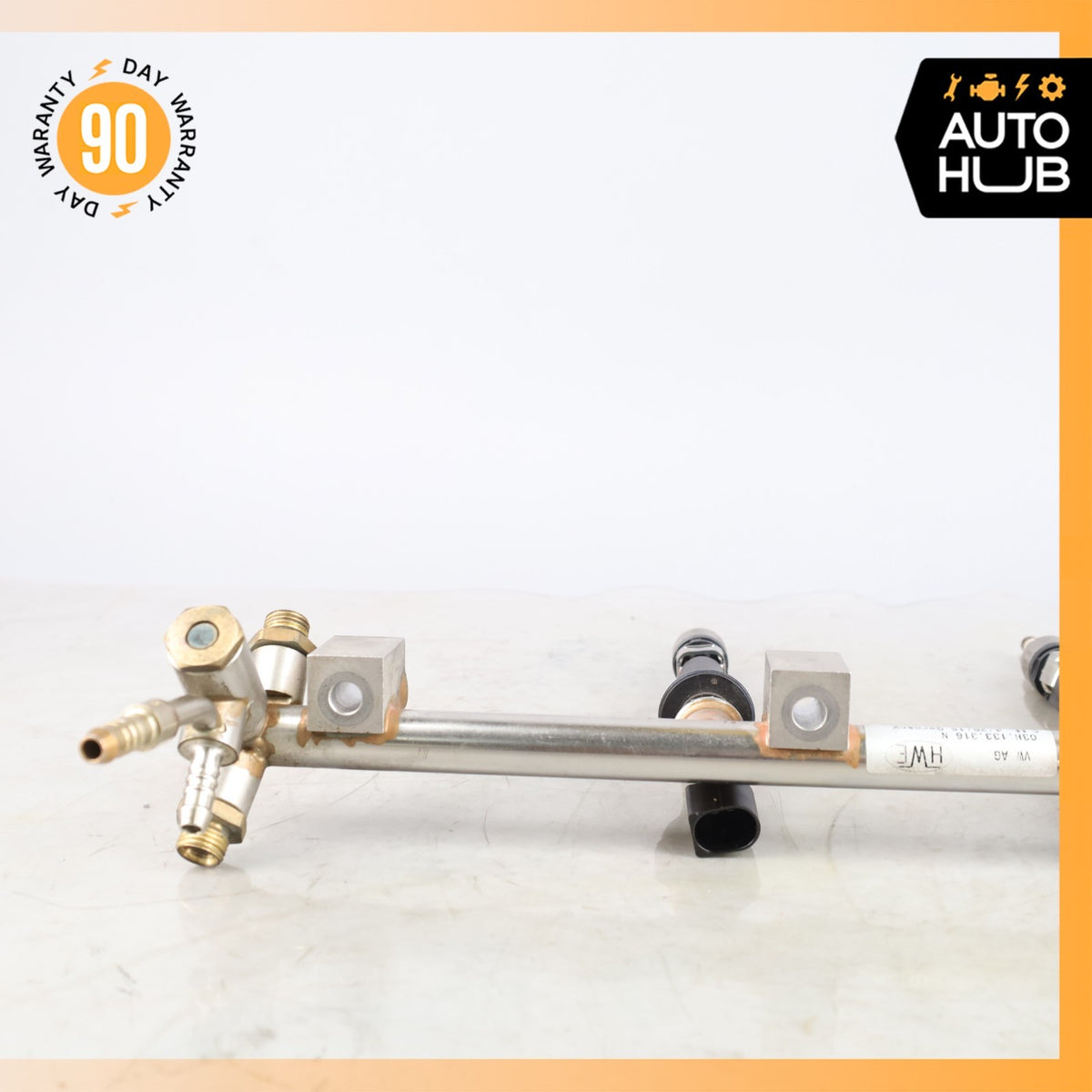 11-18 Porsche Cayenne 958 Touareg VR6 Upper Fuel Injector Rail w/ Injectors OEM - photo 4