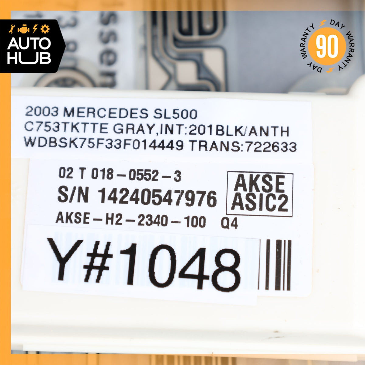 03-04 Mercedes R230 SL500 SL55 AMG Seat Occupancy Mat Sensor SRS 2308211551 OEM - photo 12