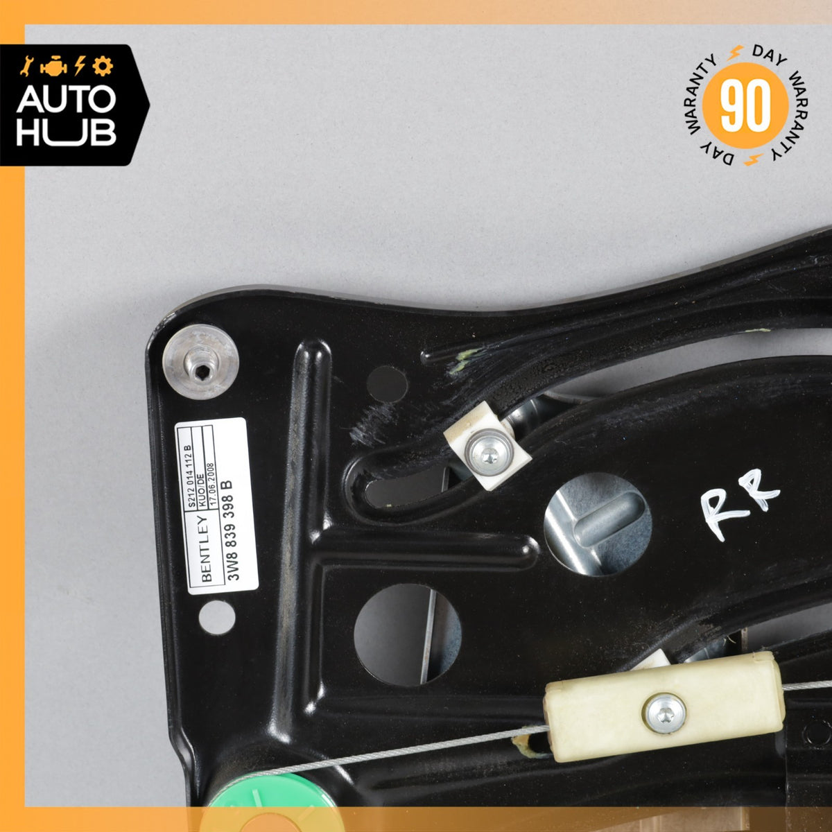 08-10 Bentley Continental GT Coupe Rear Right Side Window Regulator OEM 31k - photo 5