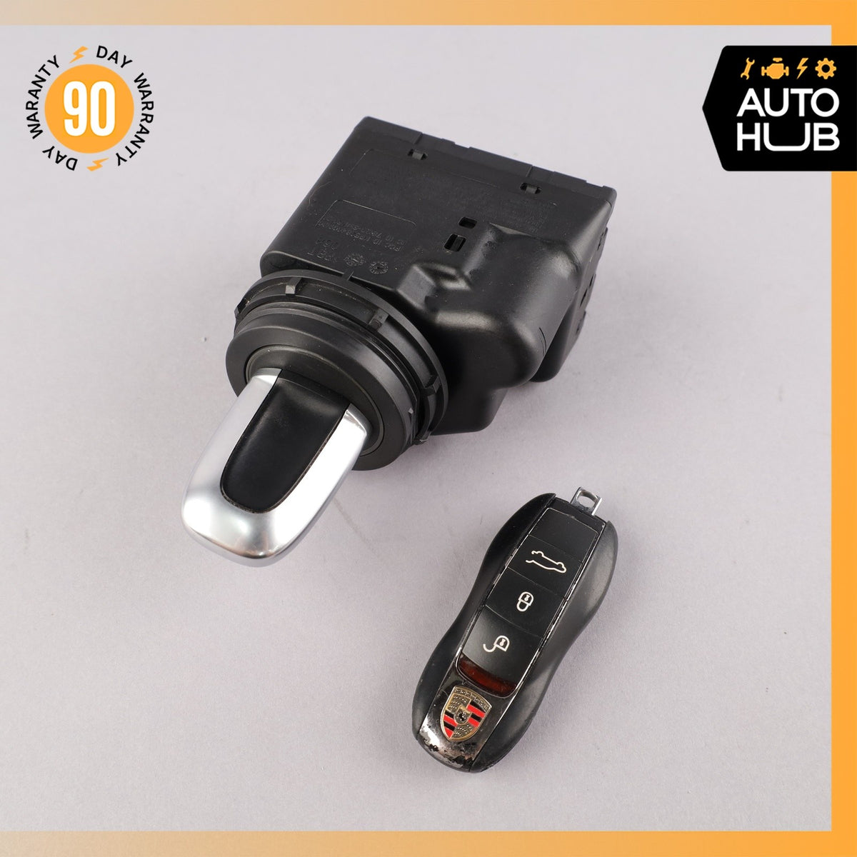 11-18 Porsche Cayenne 958 Turbo Start Ignition Switch Module w/Key OEM - photo 2