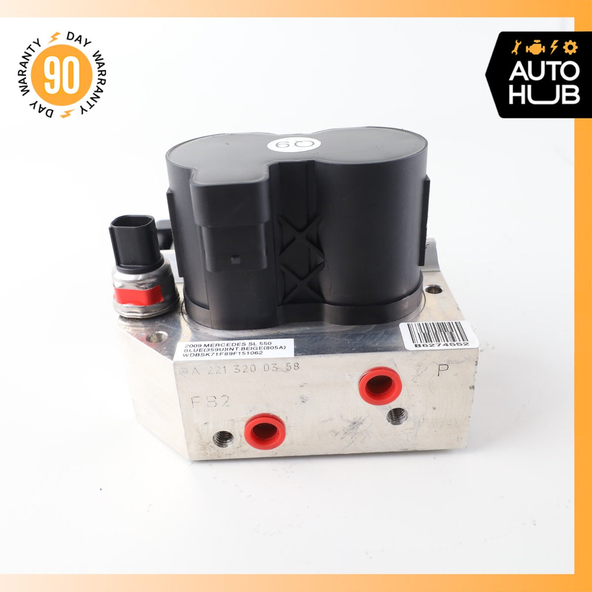 Mercedes R230 SL550 CL63 AMG Rear Hydraulic Valve Block Suspension Pump OEM 53k - photo 4