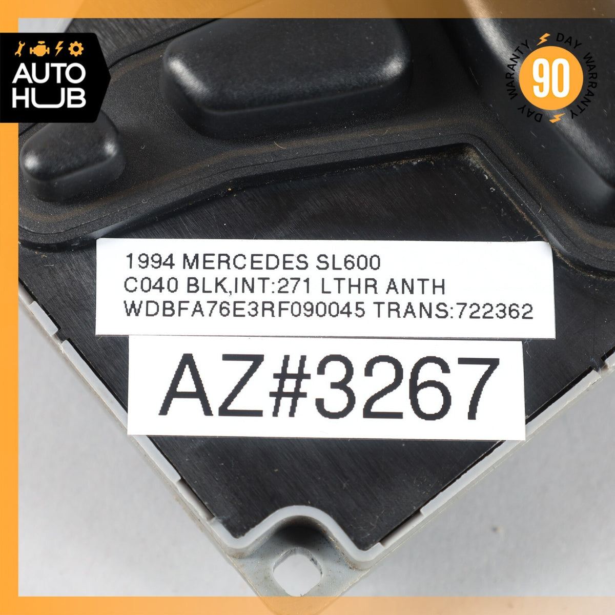 90-02 Mercedes R129 SL600 300SL SL320 Seat Control Switch Module Right Side OEM - photo 12