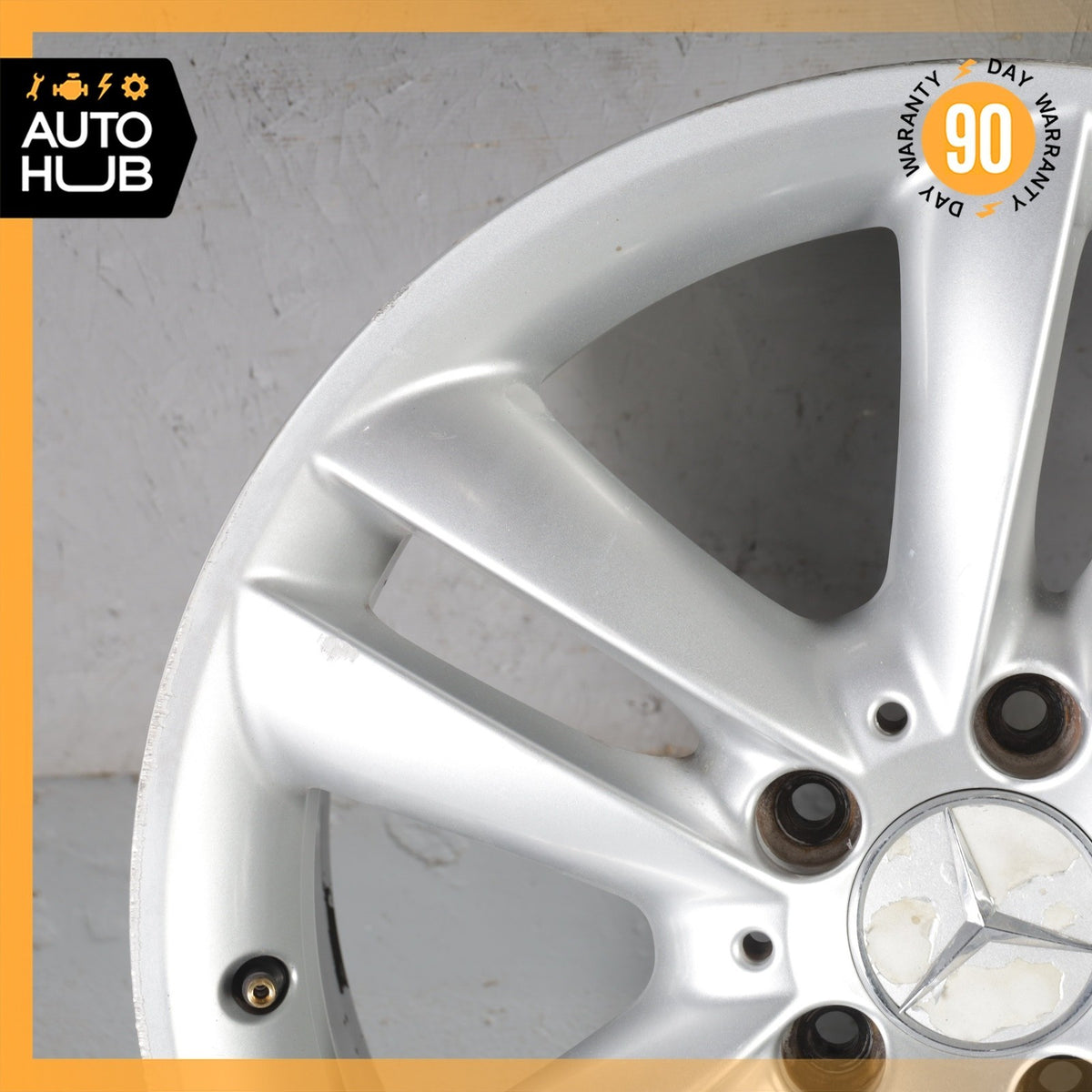 Mercedes W209 CLK350 SLK350 7.5 x 17 17" Front Wheel Rim Silver 2094014102 OEM - photo 2