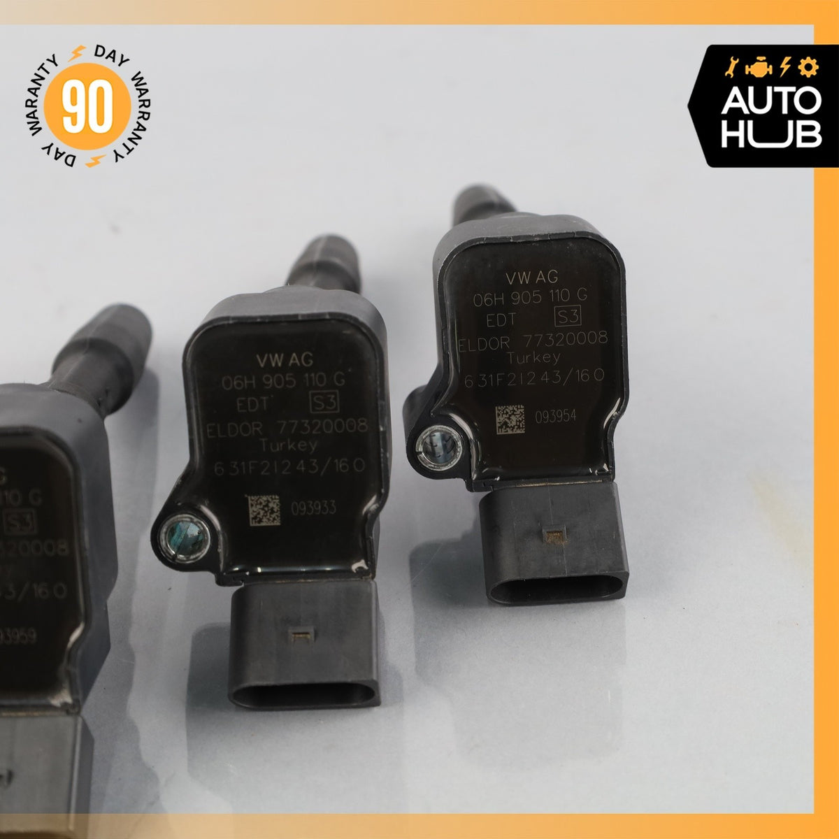 Audi 8V A3 2.0L L4 Engine Motor Ignition Coil Set of 4 06H905110G OEM - photo 5