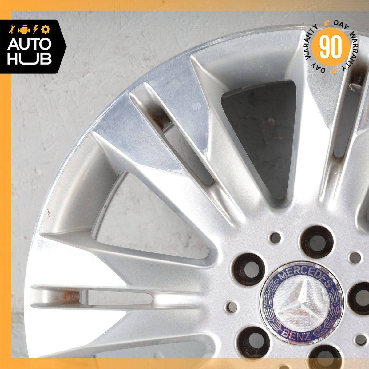 Mercedes W221 S400 S550 CL550 8.5 x 18 18" Wheel Rim Silver 2214017402 OEM - photo 3