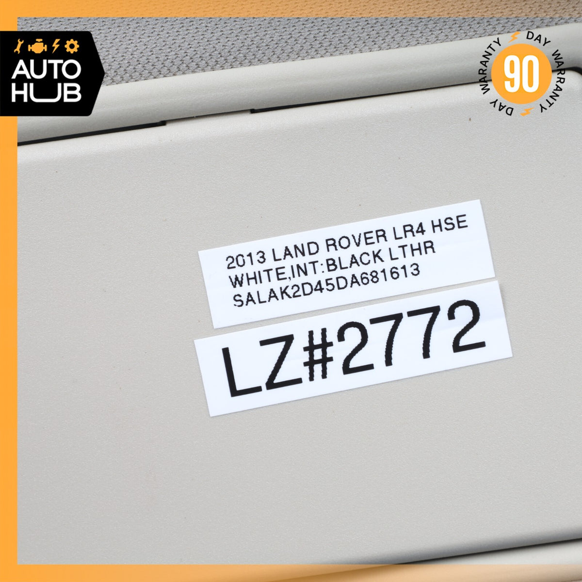 10-16 Land Rover LR4 HSE Sun Visor Sunvisor Front Right Passenger Side OEM - photo 12
