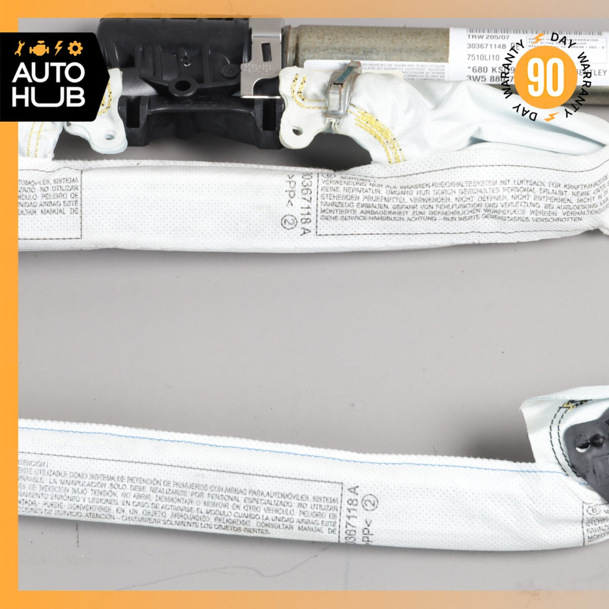 06-13 Bentley Continental Flying Spur Roof Curtain Air Bag Left Side OEM - photo 10