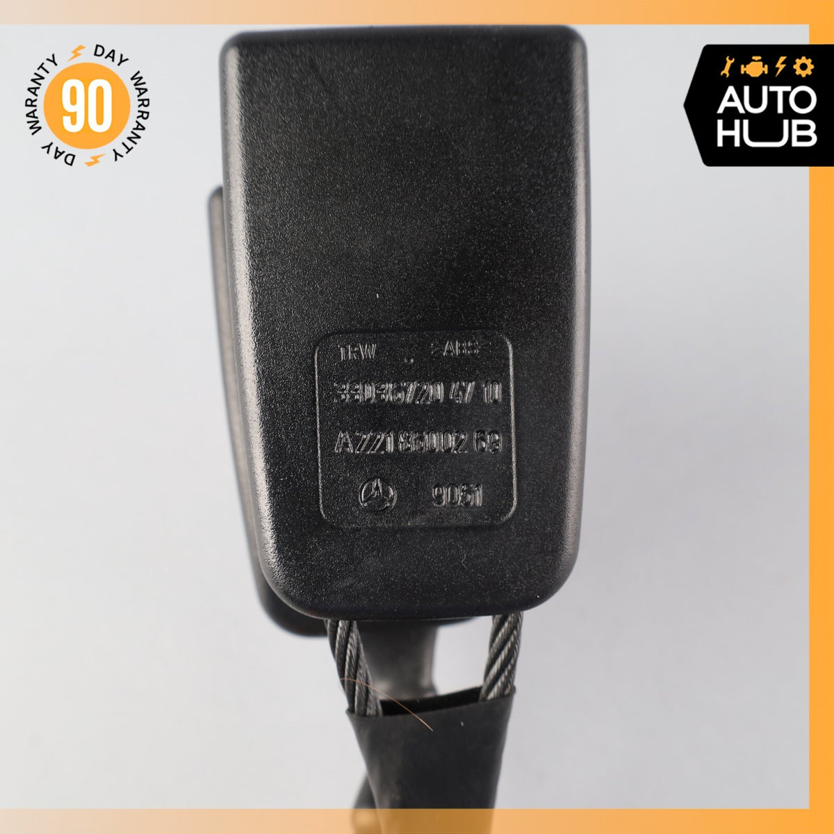 07-13 Mercedes W221 S63 AMG S550 S450 Rear Right Center Seat Buckle Black OEM - photo 7