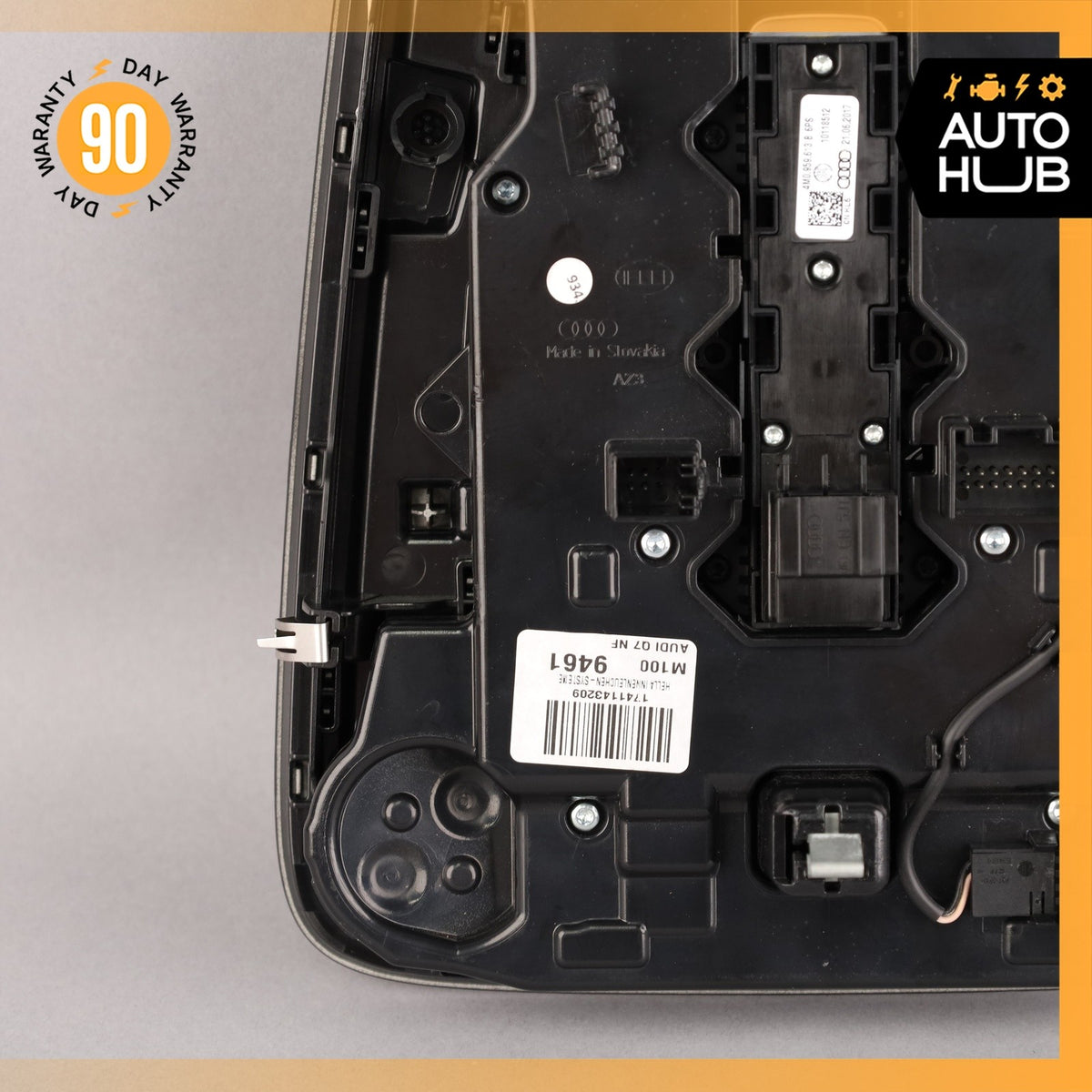 17-19 Audi 4M Q7 Front Overhead Domelight Lamp Switch Panel Black OEM 87k - photo 12