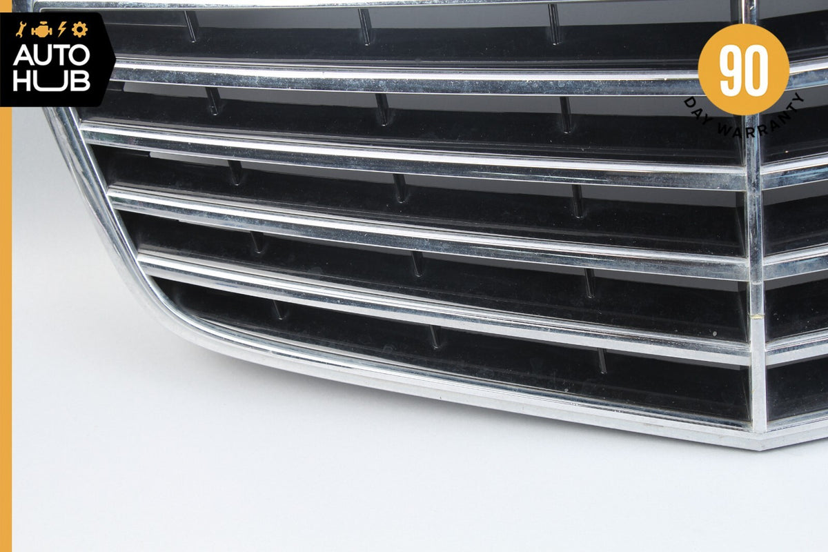 07-09 Mercedes W211 E350 E550 E320 Hood Radiator Grille Grill Chrome OEM - photo 3
