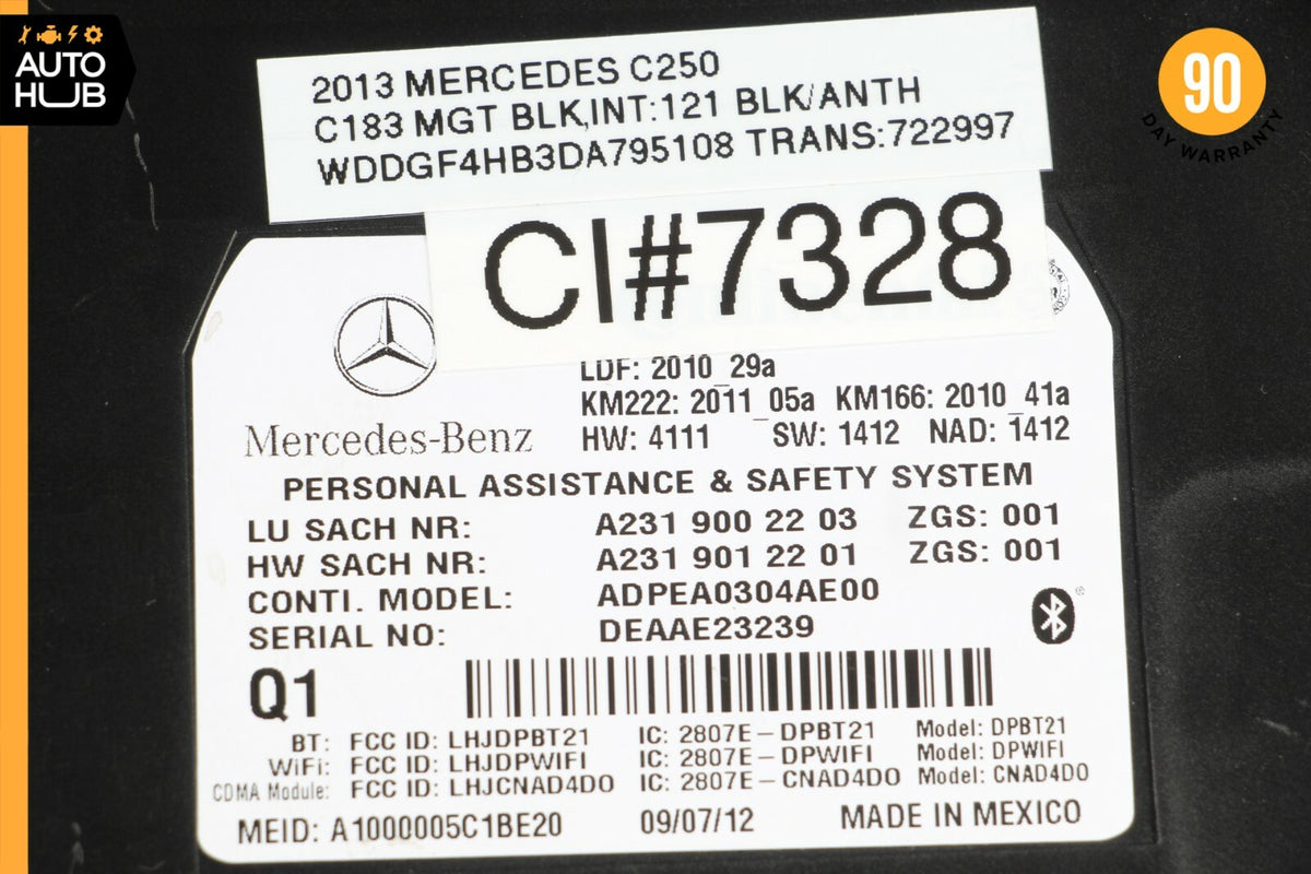 Mercedes W204 C250 ML550 E350 C63 AMG Tele Aid Control Module 2319002203 OEM - photo 8