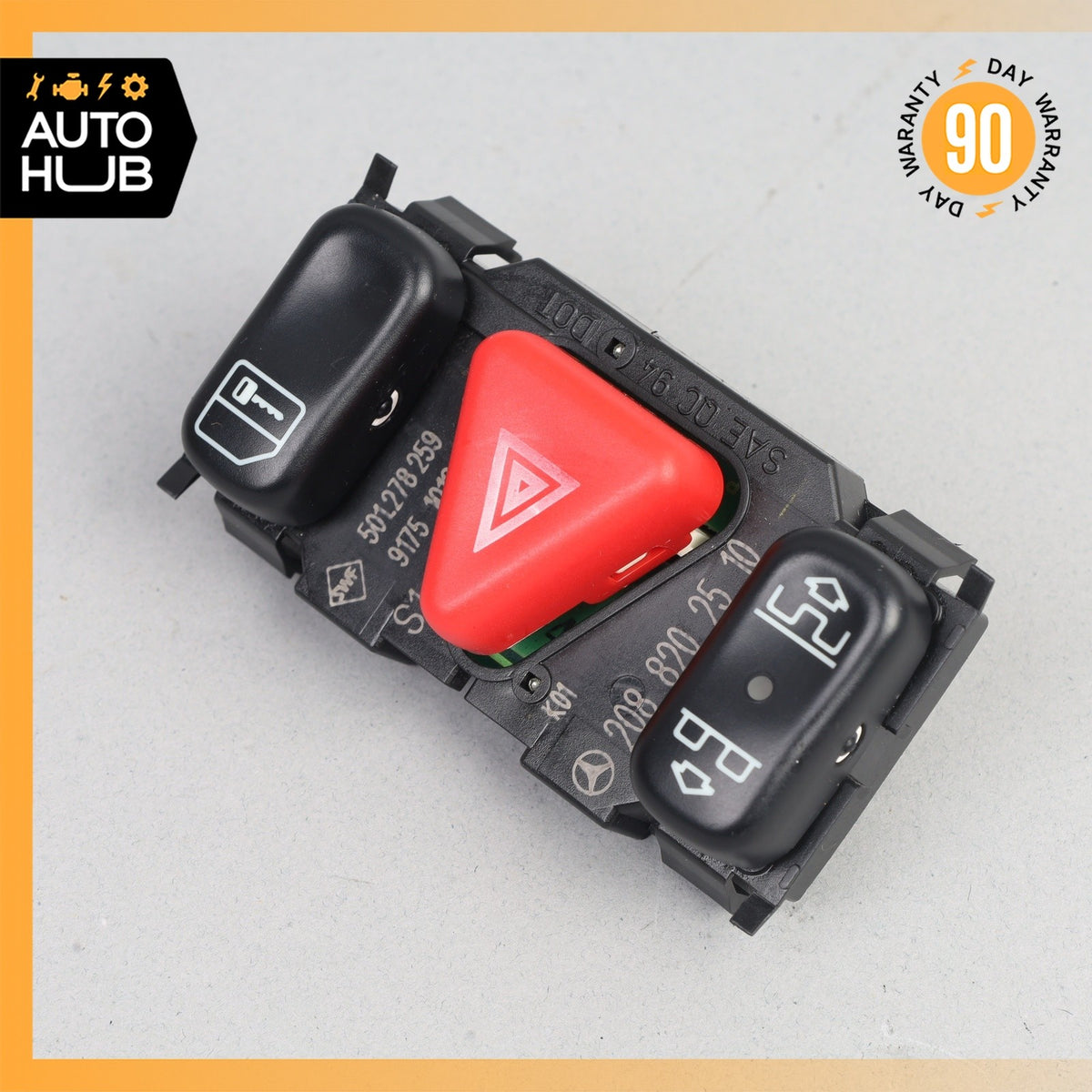 98-03 Mercedes W208 CLK430 CLK320 Hazard Door Lock Switch Control Panel OEM - photo 3