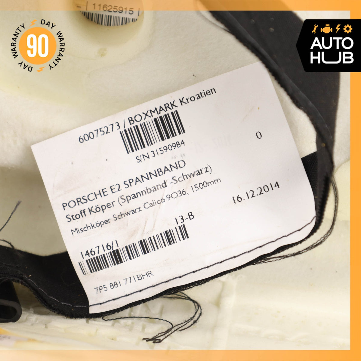 11-18 Porsche Cayenne 958 Front Left Driver Seat Upper Cushion Leather OEM - photo 21