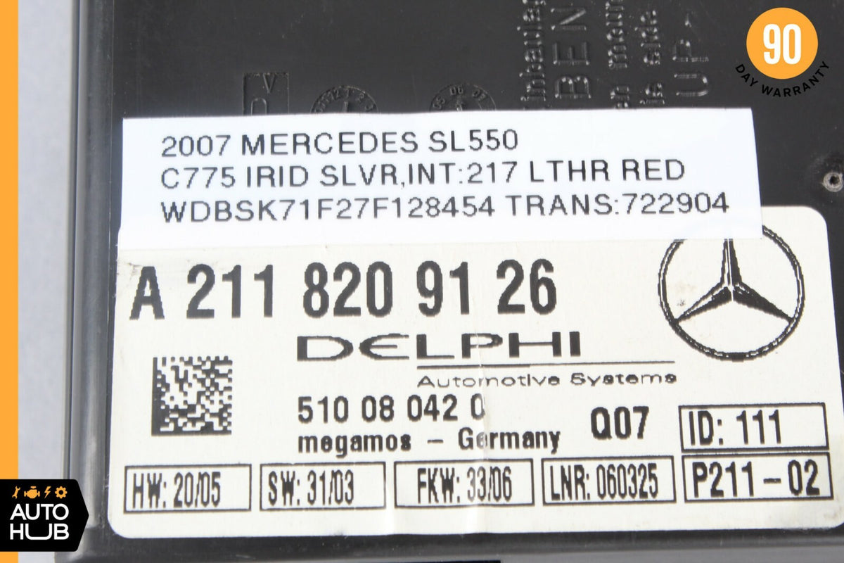 03-06 Mercedes R230 SL500 C230 CLK320 Anti Theft Alarm Module 2118209126 OEM - photo 3