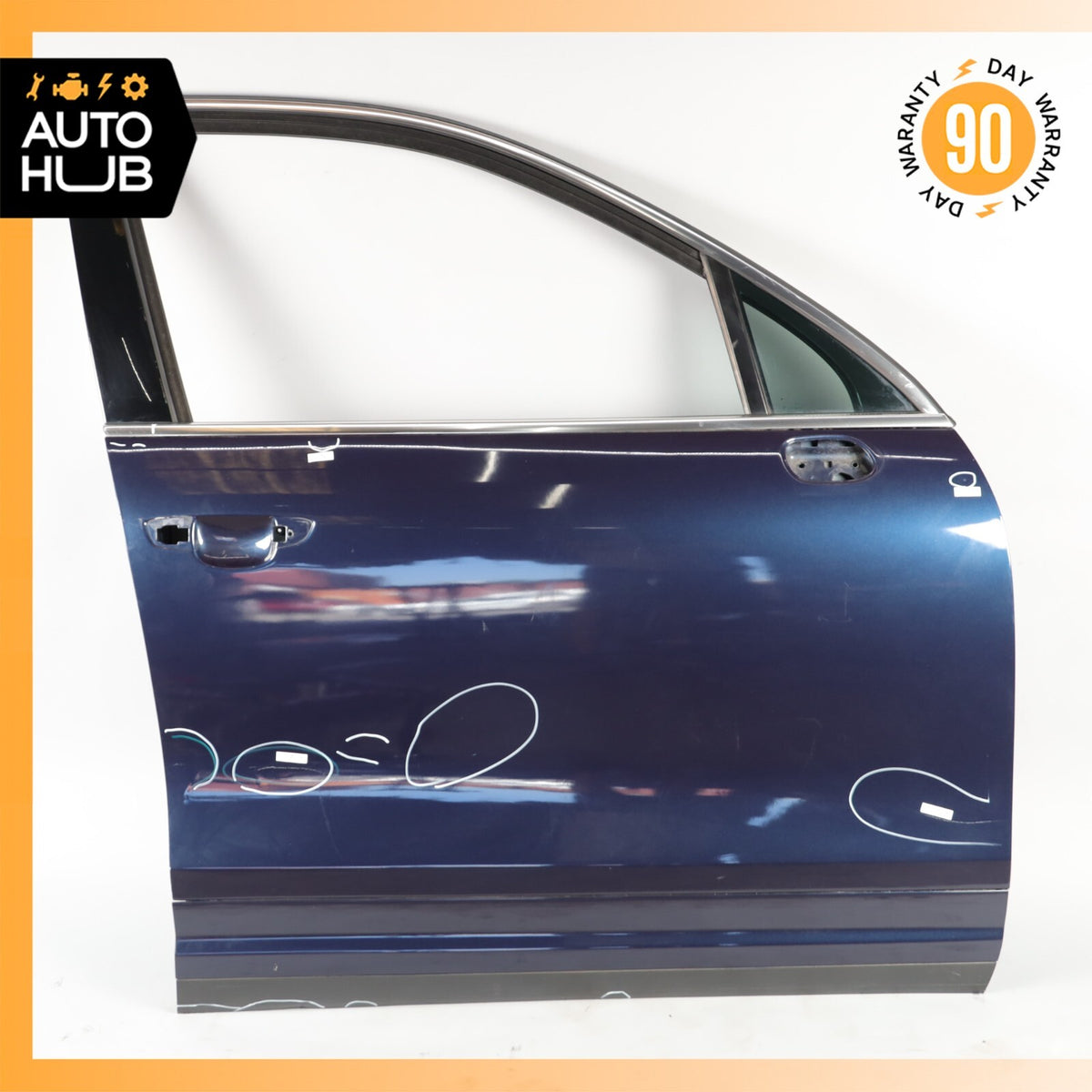 11-18 Porsche Cayenne 958 Front Right Passenger Side Door Shell Blue OEM - photo 1