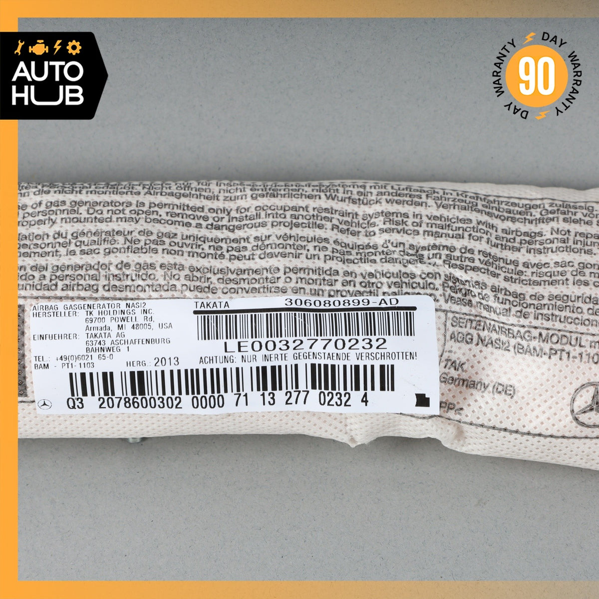 Mercedes W207 E350 E550 C250 Front Left Driver Side Seat Airbag Air Bag OEM - photo 3