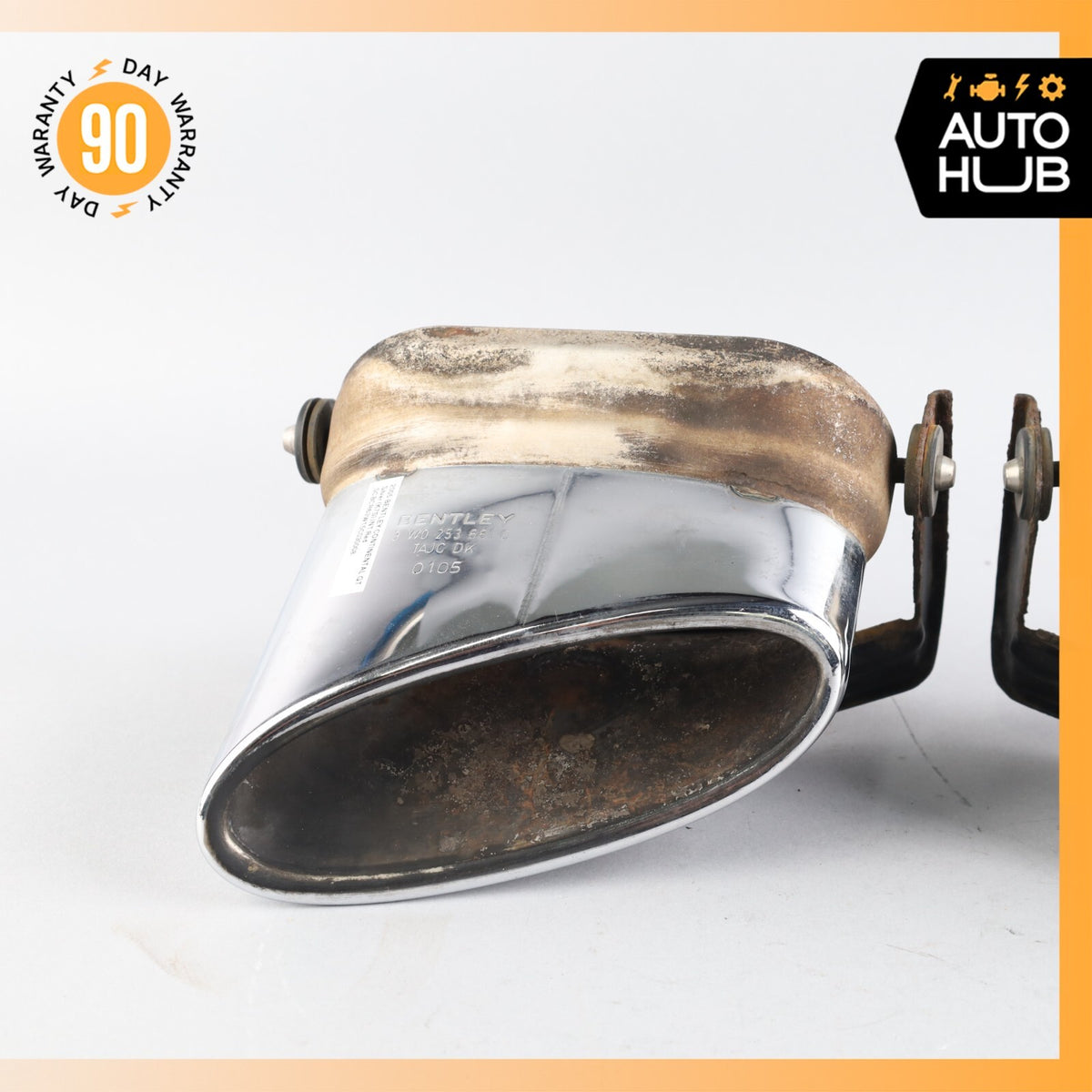 Bentley Continental GT GTC Exhaust Muffler Tips Left and Right Set OEM 73k - photo 3