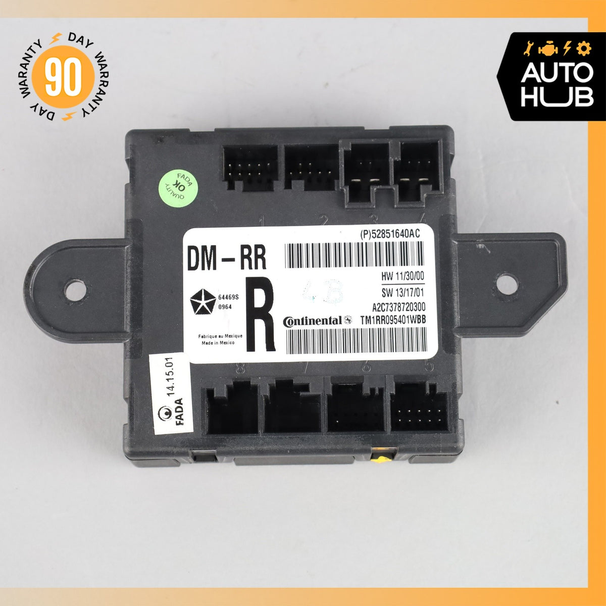 2014 Maserati Quattroporte M156 Rear Right Side Door Control Module OEM - photo 8