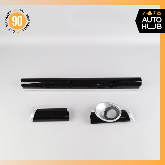 11-18 Porsche Cayenne 958 Dashboard Cover Panel Trim Molding Set Piano Wood OEM - photo 1