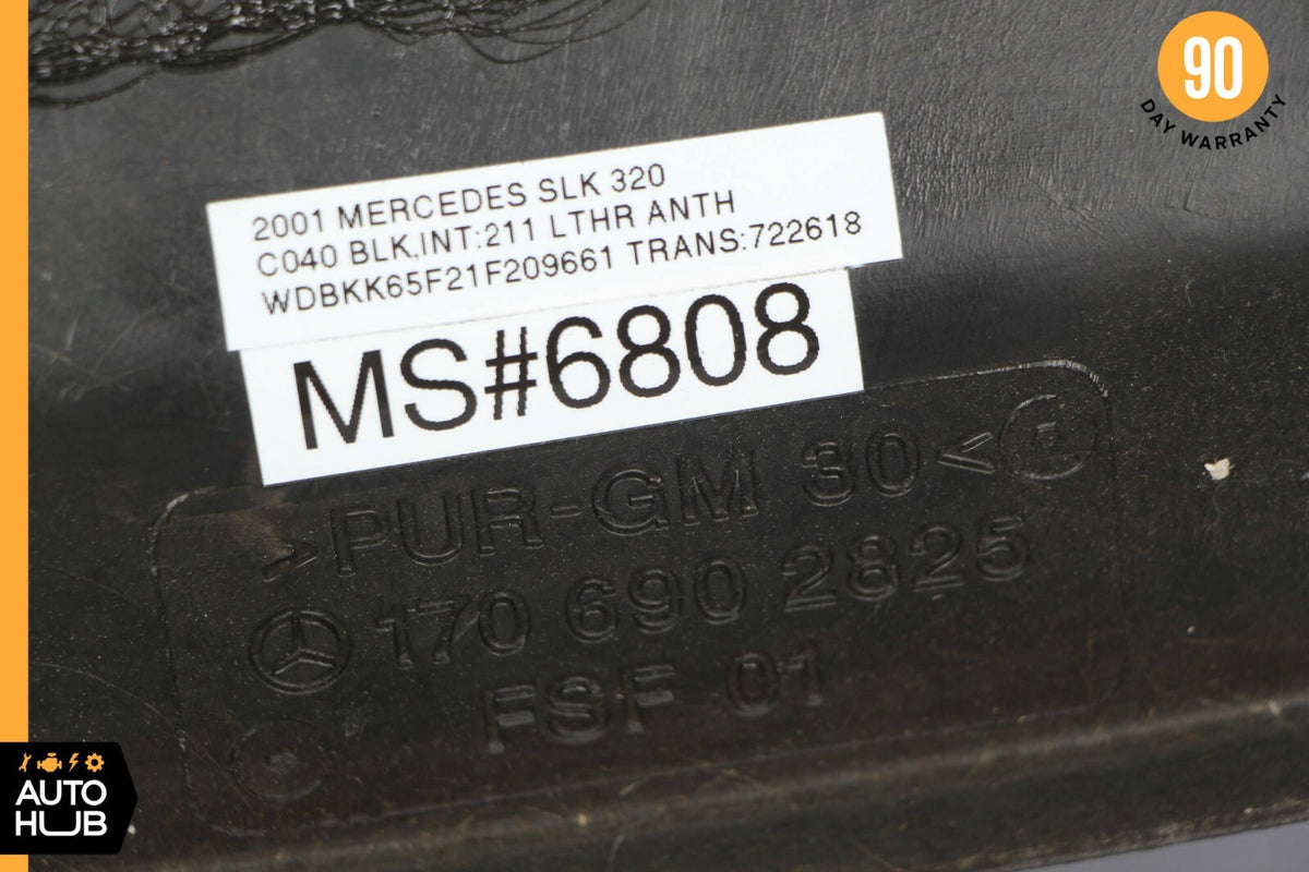 97-04 Mercedes R170 SLK230 SLK320 Front Top Upper Headliner Trim Panel Black OEM - photo 12
