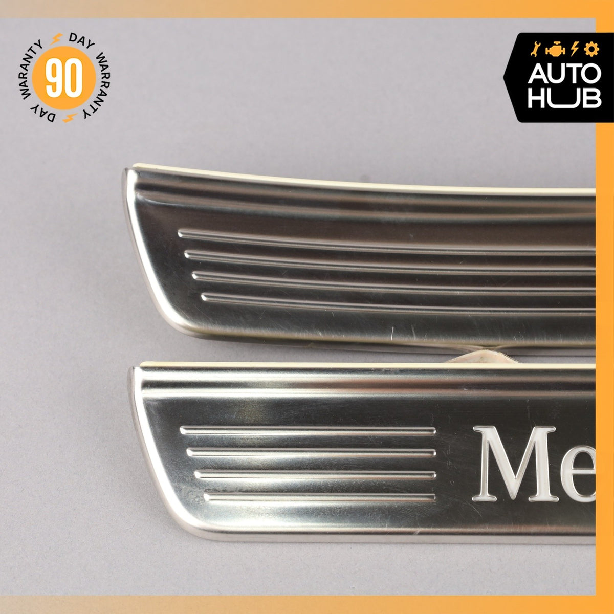 Mercedes W222 S450 S600 Front & Rear Illuminated Door Step Sill Panel Set OEM - photo 17