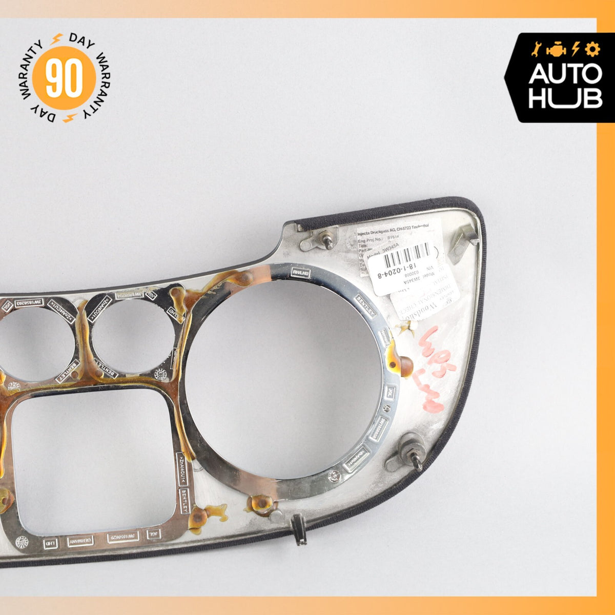 03-13 Bentley Continental GT GTC Dash Panel Speedometer Bezel Trim Wood OEM 73k - photo 9