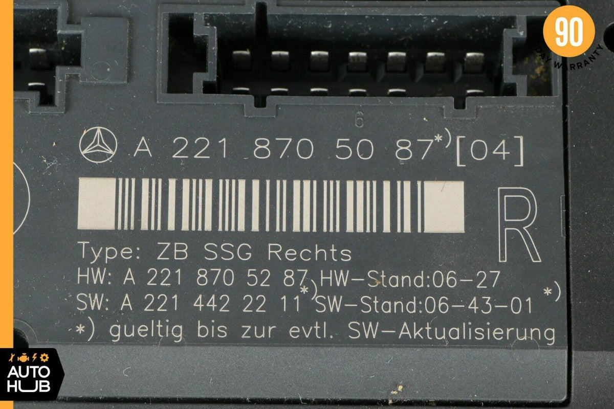 07-13 Mercedes W221 S550 S400 S350 Front Right Side Under Seat Control Unit OEM - photo 8