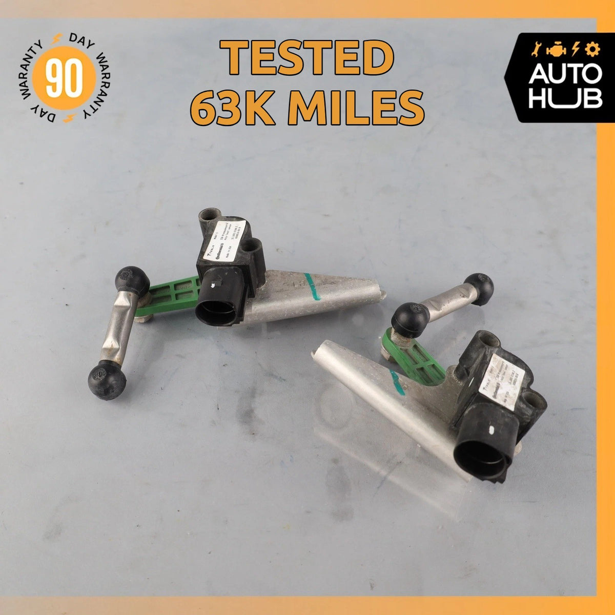 12-15 Tesla Model S Front Left & Right Height Level Sensor Set 600651400B OEM - photo 1