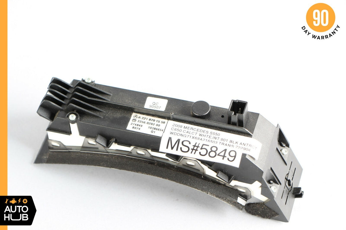 07-14 Mercedes W216 CL550 S550 Dashboard Dash Control Switch Panel 2218701558 - photo 3