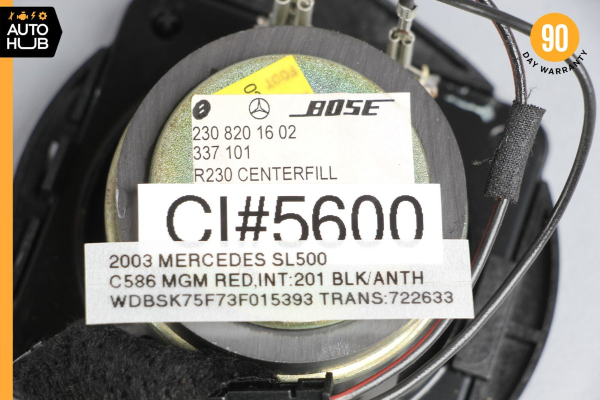 03-08 Mercedes R230 SL500 SL55 AMG Dashboard Dash Center Audio Speaker Bose OEM - photo 7
