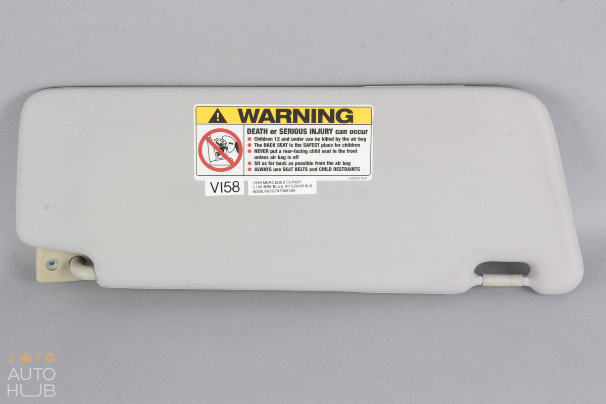 98-03 Mercedes W208 CLK320 CLK430 Left Driver Side Sunvisor Shade Cover OEM - photo 7