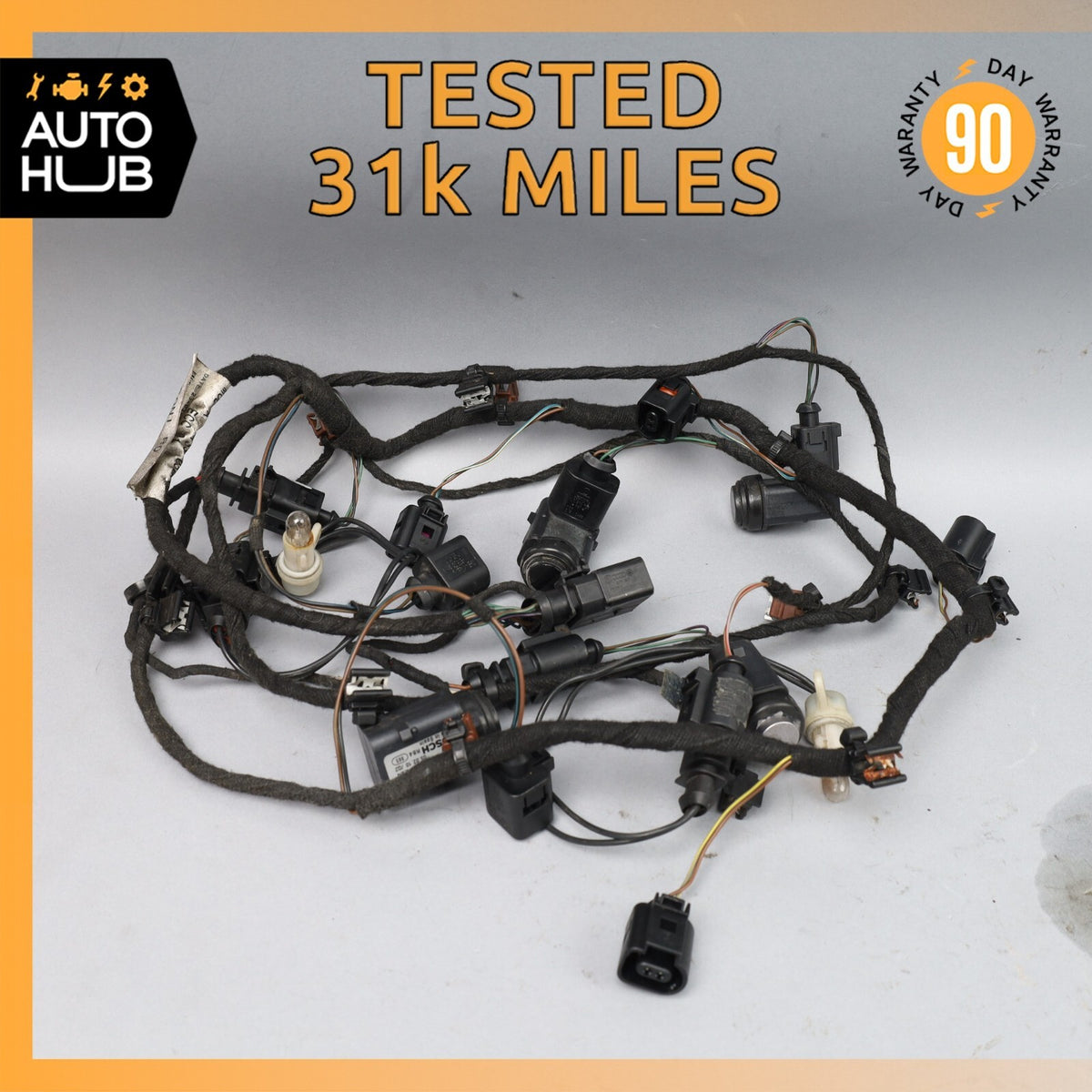 Bentley Continental GT GTC Rear Bumper Parking Sensor Wire Harness PDC OEM 31k - photo 1
