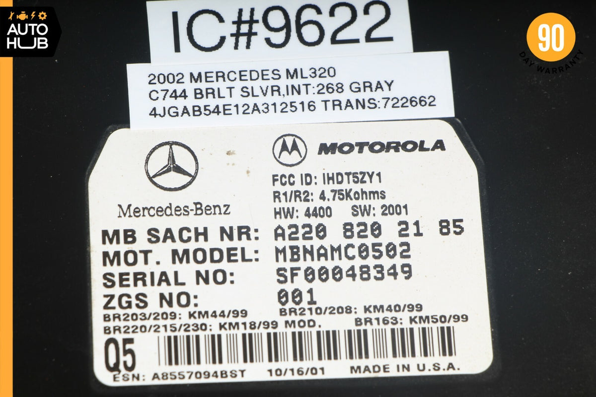 00-06 Mercedes W163 ML320 CL500 CLK500 Voice Command Control Module 2208202185 - photo 6
