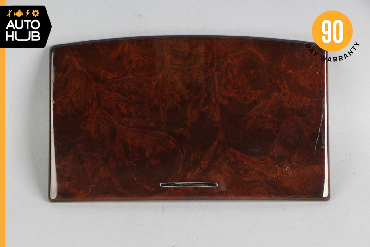 10-13 Mercedes W221 S400 S550 Center Console Cup Holder Cover Trim Wood OEM - photo 1